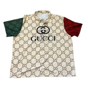 Bootleg Gucci Short Sleeve Button Down Shirt
